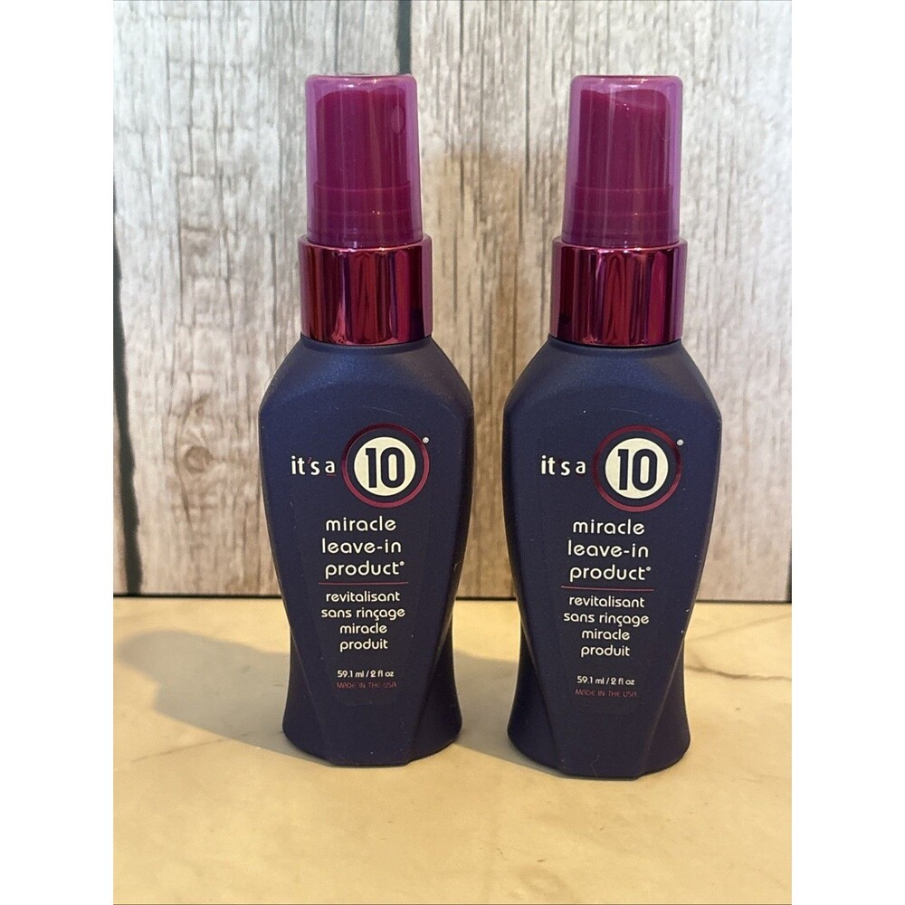 2 It’s A 10 Miracle Leave-In Product 2oz Each Travel Spray NEW